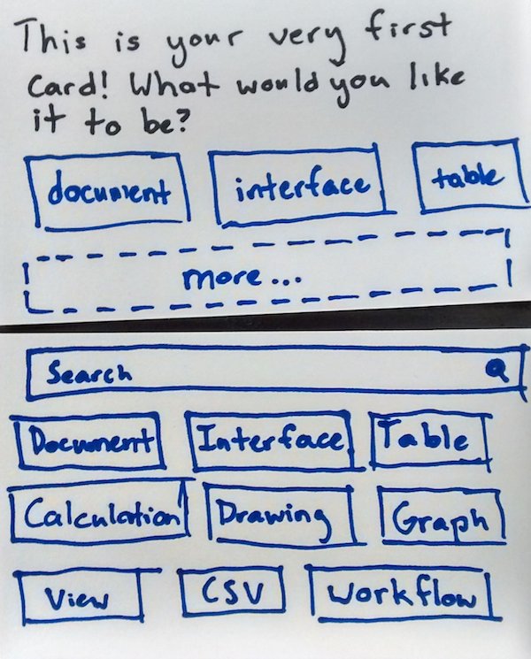 UI on cards